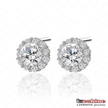 Nette Runde CZ Bridal Stud Ohrringe (CER0033-B)